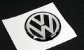VW Key Fob Badge（ブラック×シルバー/10mm）