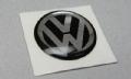 VW Key Fob Badge（ブラック×シルバー/12mm）